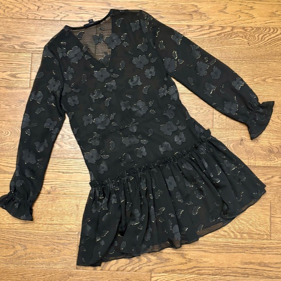 AllSaints Alia Flora Drop Waist Dress - Picture 11 of 16